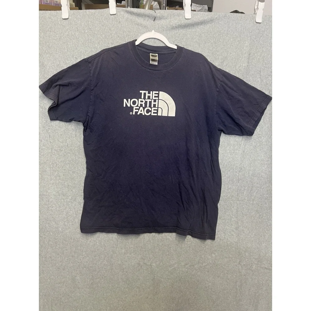 The North Face Mens Navy Blue Graphic Logo Short Sleeve T-Shirt Large NF0A3G1T